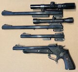 Thompson Center Contender pistol set w/4 barrels