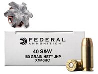 40 S&W - 180 gr HST JHP - Federal Law Enforcement Ammo