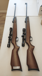 Two Beeman Air Rifles with Scopes- .177 & .22 cal
